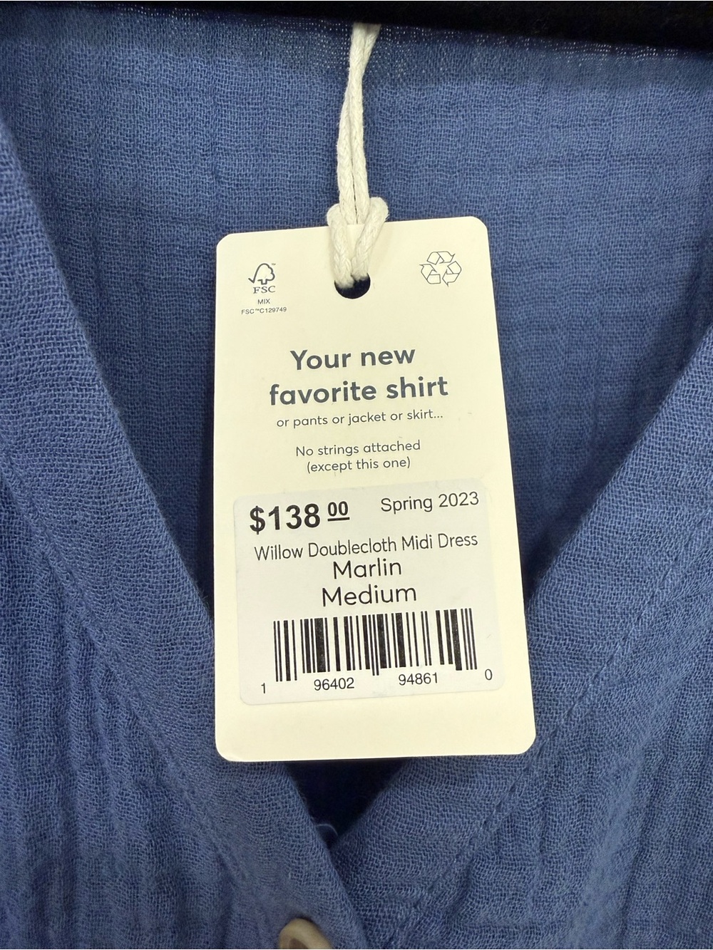 Marine Layer Blue Button-Front Maxi Dress - Picture 4 of 5